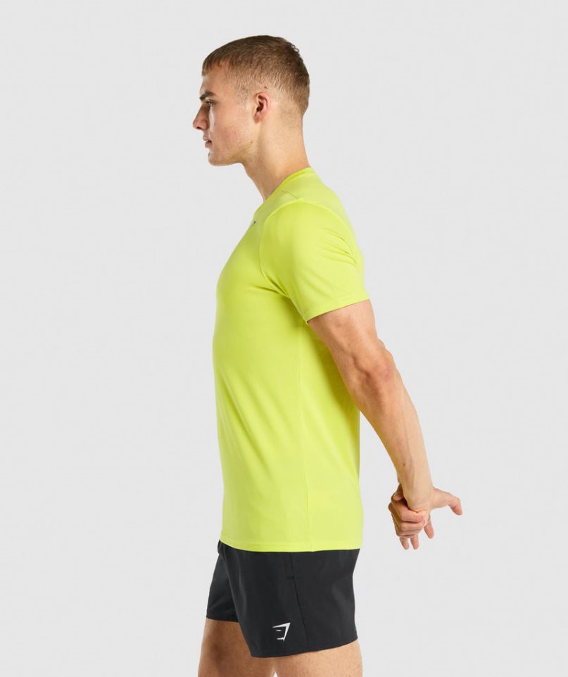 Men's Gymshark Arrival T-Shirts Yellow | CA 83A07N